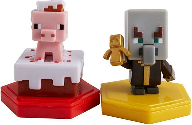 Mattel Minecraft - Earth Boost Pig With Cake / Undying Evoker