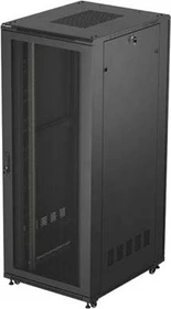 Lanberg 19" Rackschrank 42HE, freistehend, Flat Pack, Gitternetztür, IP20, RAL 9004, 1000mm tief