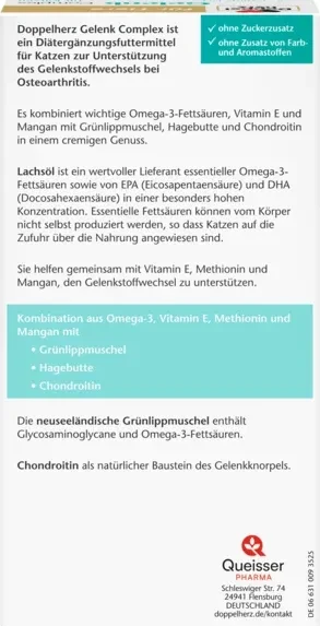 Doppelherz Gelenk Complex für Katzen, 25 Stück
