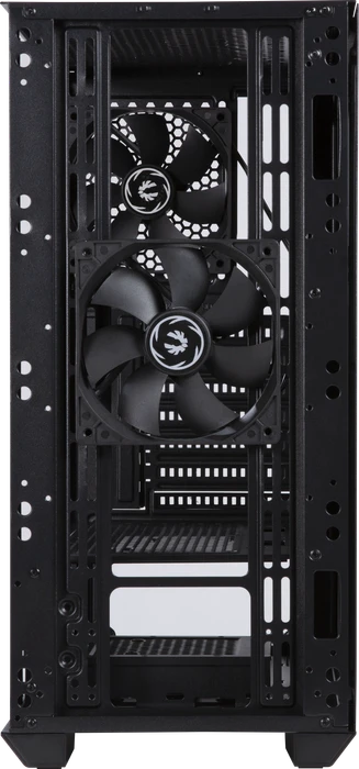 BitFenix Nova Mesh SE TG, schwarz, inkl. 2x Lüfter, Glasfenster