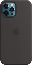 Apple Silikon Case mit MagSafe für iPhone 12 Pro Max schwarz