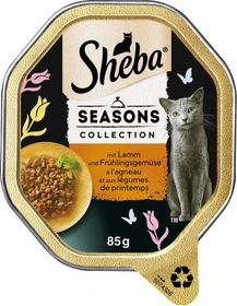 Sheba Seasons Collection mit Ente, Forelle, Lamm und Huhn, 85g