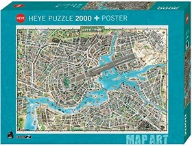 Heye Puzzle Map Art City of Pop
