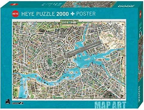 Heye Puzzle Map Art City of Pop