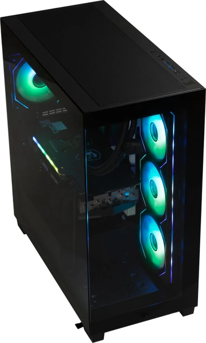 BitFenix CETO Premium Black, 4F, Lüfter LED Fixed RGB, Glasfenster