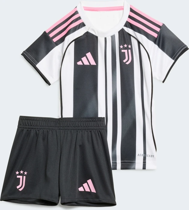 adidas Juventus Turin 2025/2026 Heimausrüstung schwarz/weiß (Junior)