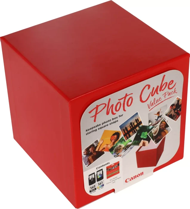 Canon Tinte PG-560/CL-561 schwarz/dreifarbig Photo Cube rot