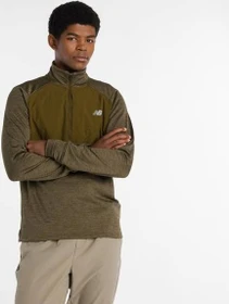 New Balance Athletics Heat Grid 1/2 Zip Funktionsshirt langarm woodland heather (Herren)