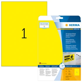 Herma Folienetiketten, A4, wetterfest, gelb, matt, 25 Blatt (25 Etiketten)