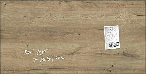 Sigel Artverum Glas-Magnetboard, Natural-Wood, 91x46cm