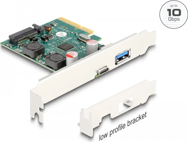 DeLOCK 1x USB-C 3.1, 1x USB-A 3.1, PCIe 3.0 x4