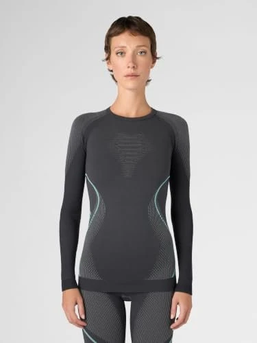 UYN Evolutyon Funktionsshirt langarm charcoal/anthracite/aqua (Damen)