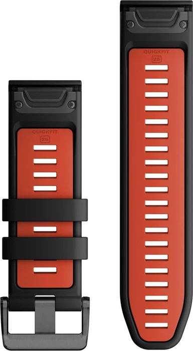 Garmin Ersatzarmband QuickFit 26 Silikon black/flame red