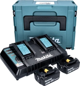 Makita Powersource-Kit Starterset 18V, 6.0Ah, Li-Ionen, 2 Akkus [12.0Ah] [216Wh]