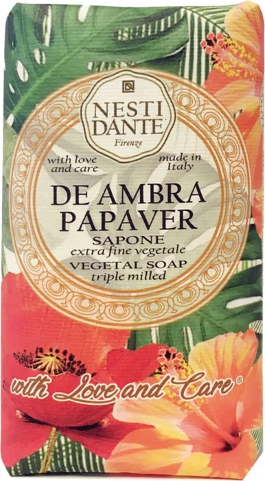 Nesti Dante Love & Care De Ambra Papaver feste Seife, 250g