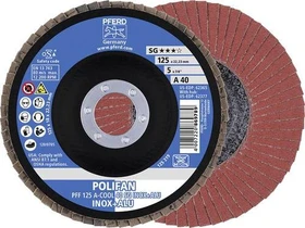 Pferd PFF 125 A-COOL 40 SG INOX+ALU POLIFAN Fächerschleifscheibe K40, 125x22.23mm, 10 Stück