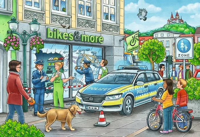 Ravensburger Puzzle Unterwegs mit Polizeimeisterin Hannah