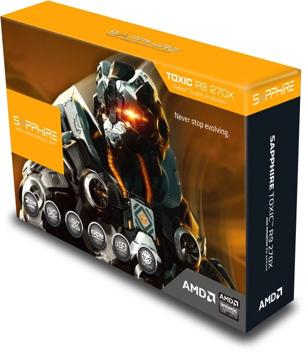 Sapphire Toxic Radeon R9 270X, 2GB GDDR5, 2x DVI, HDMI, DP, full retail