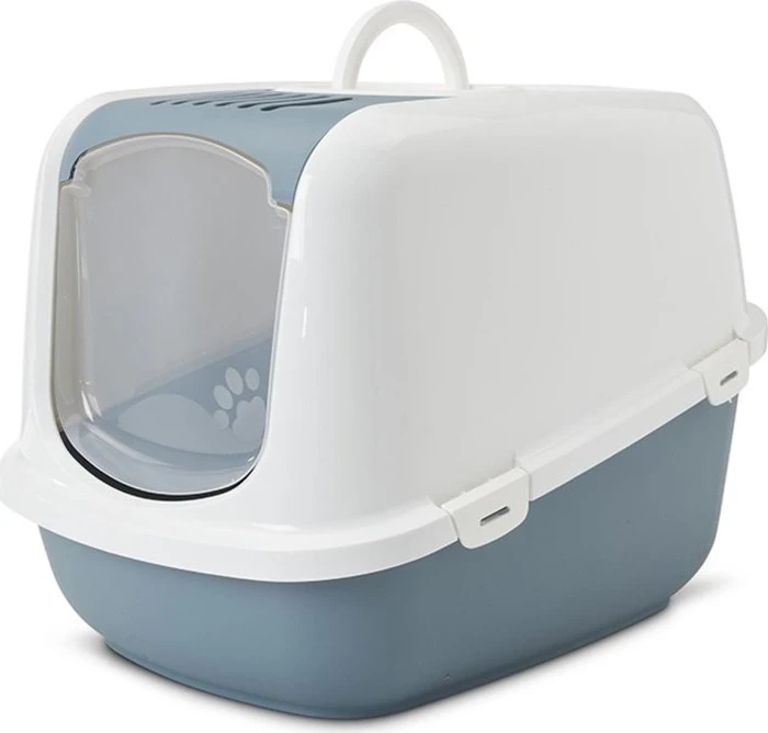 Petgard Nestor Jumbo Katzentoilette XXL, blau/weiß