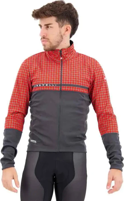 Castelli Finestre Fahrradjacke dark grey/fiery red/dark green (Herren)