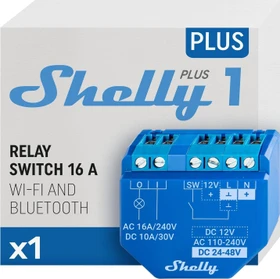 Shelly Plus 1, WLAN-Funkschalter, 1-Kanal, Unterputz, Schaltaktor
