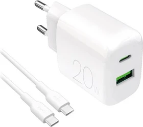 Puro Power Kit Charger + USB-C Kabel 20W weiß