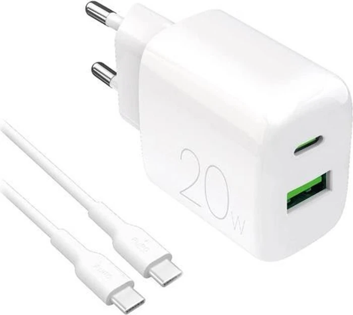 Puro Power Kit Charger + USB-C Kabel 20W weiß
