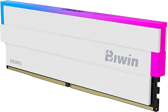 Biwin Black Opal DW100 RGB White UDIMM 32GB Kit, DDR5-6000, CL28-35-35-72, 1RX8