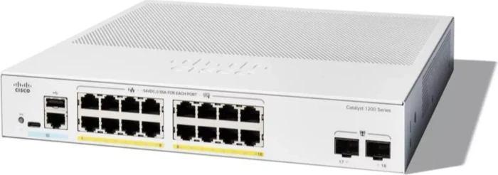 Cisco Catalyst 1200 Rackmount Gigabit Managed Switch, 16x RJ-45, 2x SFP, 120W PoE+