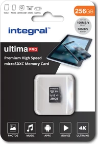 Integral Premium High Speed R100/W50 256GB, UHS-I U3, A1, Class 10