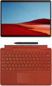 Microsoft Surface Pro X, Platin, SQ2, 16GB RAM, 512GB, Surface Pro X Signature Keyboard Mohnrot, Surface Slim Pen Bundle