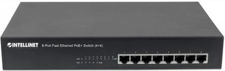 Intellinet Desktop Switch, 8x RJ-45, 70W PoE+