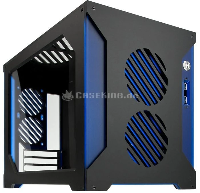 Parvum Systems S2.0 schwarz/blau, Acrylfenster