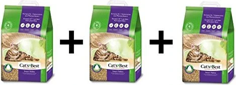 Cat's Best Smart Pellets Öko-Katzenstreu für Langhaarkatzen, 60l