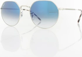 Ray-Ban RB3565 Jack 53mm polished silver/blue