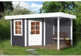 Weka 213 A+ 456x298cm Gartenhaus grau