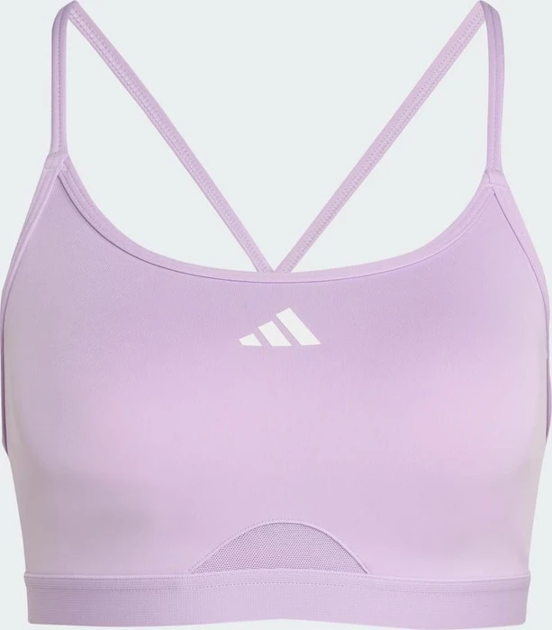 adidas Aeroreact Training 3-Streifen Sport-BH powder plum (Damen)