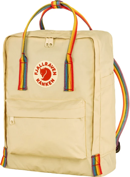 Fjällräven Kanken Rainbow light oak/rainbow pattern