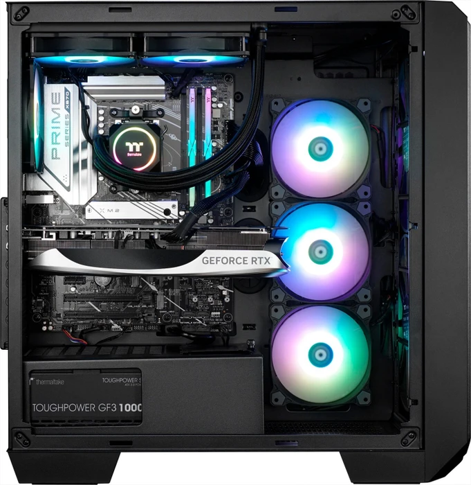 Thermaltake Tethys, schwarz, Ryzen 7 7700X, 32GB RAM, 1TB SSD, GeForce RTX 4080