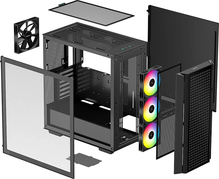 DeepCool CG540, schwarz, Glasfenster