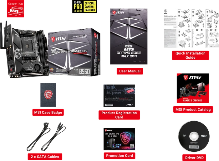 MSI MPG B550I Gaming Edge MAX WIFI (AMD AM4)
