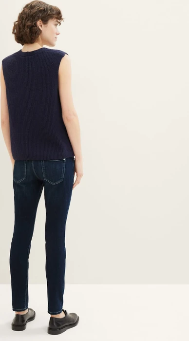 Tom Tailor Tapered Jeans mit recycelter Baumwolle Jeans rinsed blue denim (Damen)