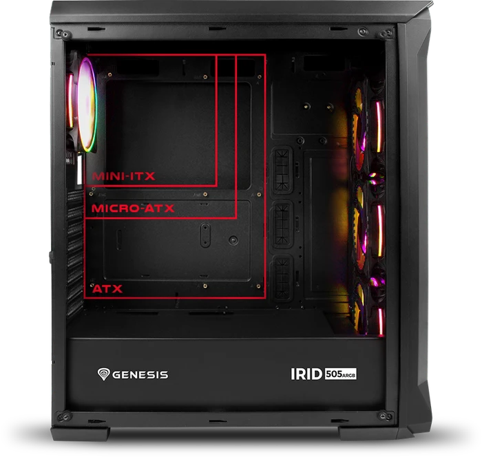 Genesis Irid 505 ARGB, Glasfenster