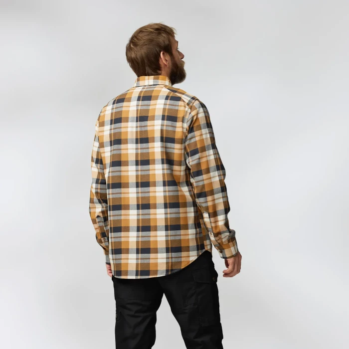 Fjällräven Fjällglim Hemd langarm buckwheat brown/dark navy (Herren)