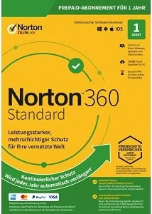 NortonLifeLock Norton 360 Standard, 1 User, 1 Jahr (deutsch) (Multi-Device)