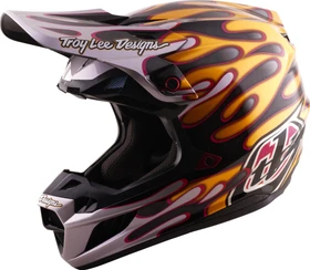 Troy Lee Designs SE5 Carbon Overspray schwarz/gold schwarz/rot/gold/weiß