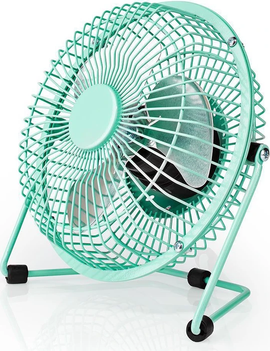 Nedis FNDK1TQ15 USB Mini Tischventilator aus Metall 15cm türkis