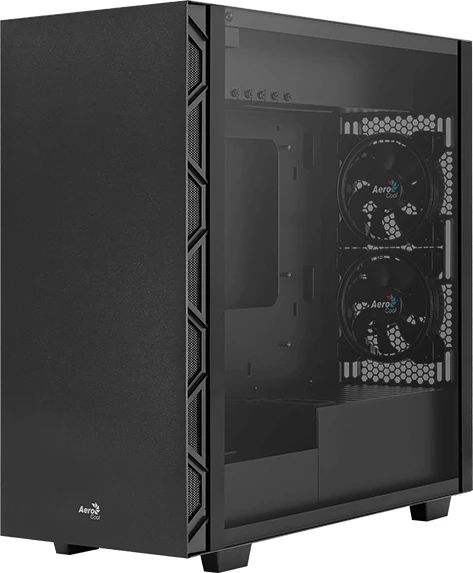 AeroCool Flo Saturn FRGB, schwarz, Glasfenster