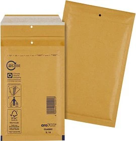 VP Group aroFOL Classic Standard Luftpolstertasche braun, 225x140x50mm, 200er-Pack (2FVAF000002)