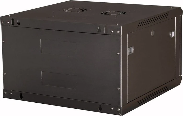 Roline / Secomp Value 19" Wandgehäuse 6HE, Flatpack, Sicherheitsglastür, IP20, RAL 9005, 600mm tief